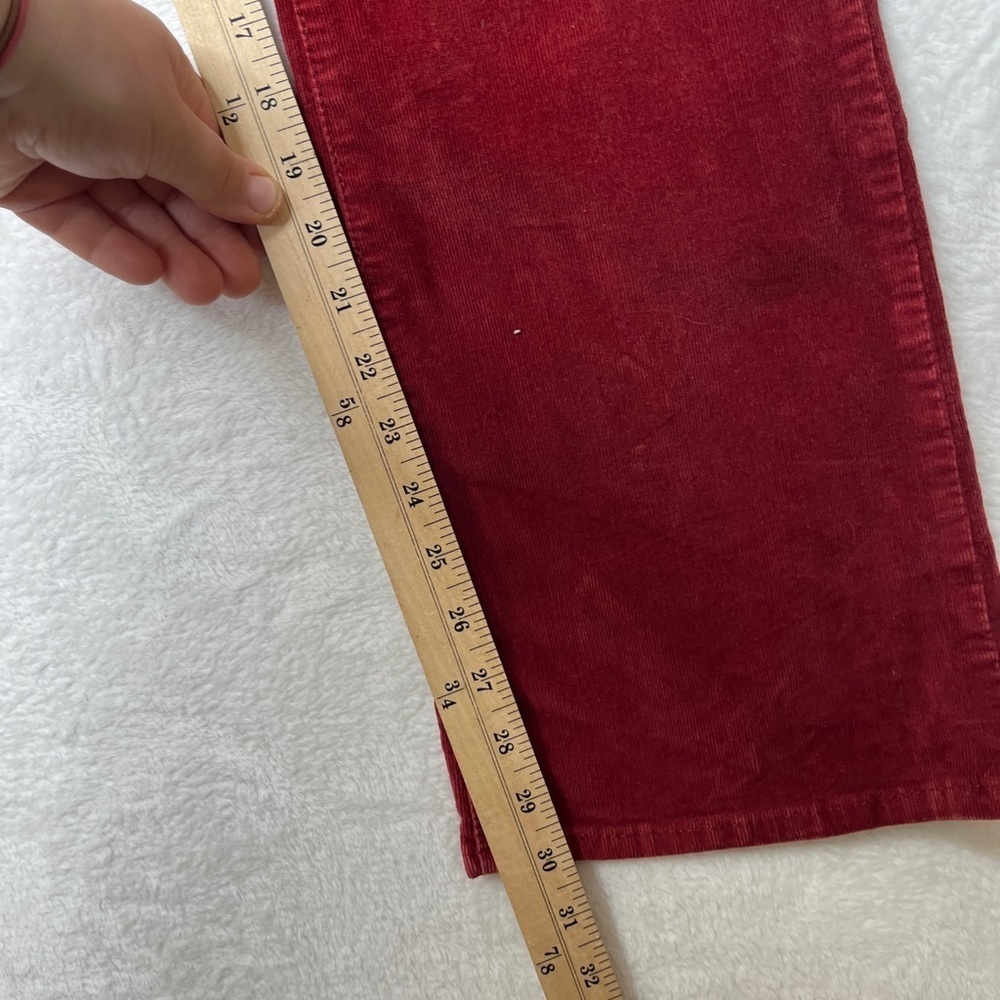 Levi’s 725 High Rise Boot Cut Maroon Corduroy Pants Sz 33 Academia Gilmore Girls - Picture 8 of 14